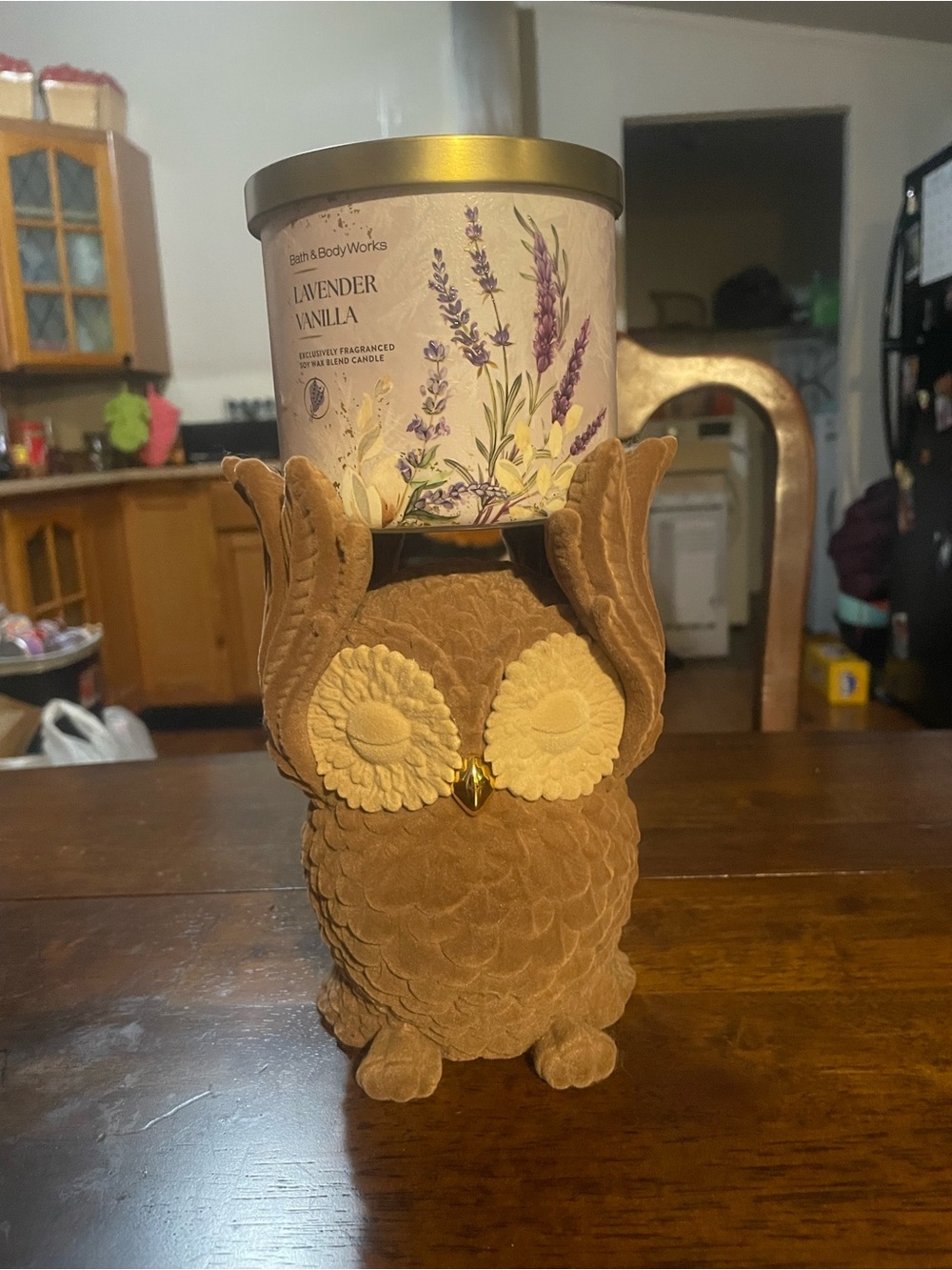 Bath And Body Works Velvet Owl Candle Holder